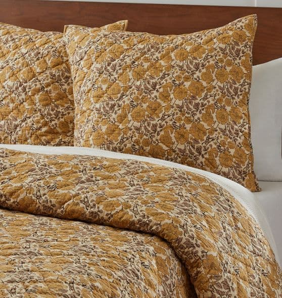 Poppy Handstitched Quilt & Sham