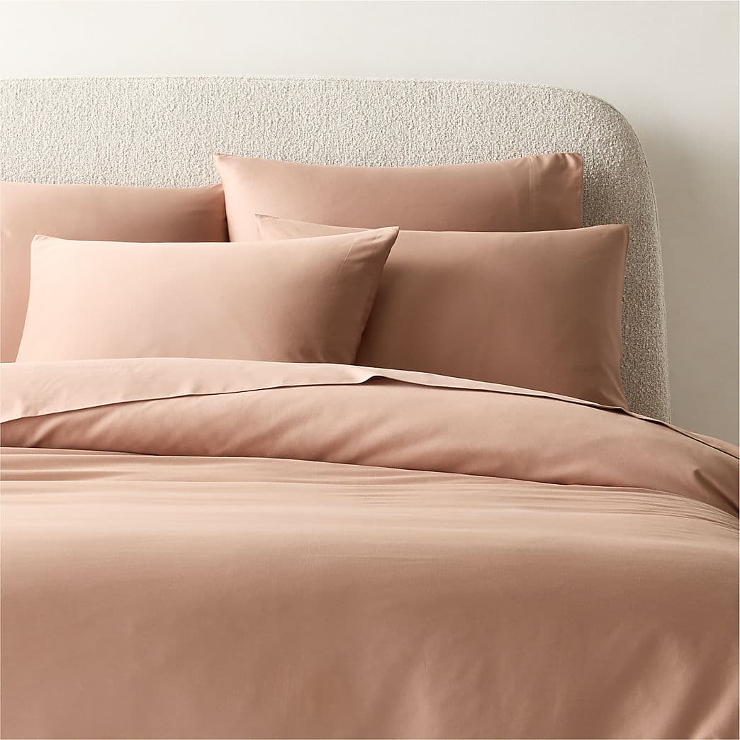 Classic Organic Cotton Sateen 520 Thread Count Dark Taupe Duvet Cover