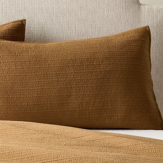 Demar Organic Cotton Sateen Smoked Amber Pillow Shams Set of 2