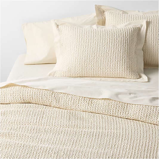 Organic Cotton Waffle Undyed Duvet Cover