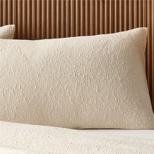 Lara Organic Cotton Warm White Boucle Pillow Shams Set of 2